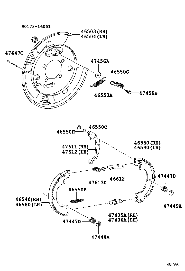  RX270 350 450H |  PARKING BRAKE CABLE