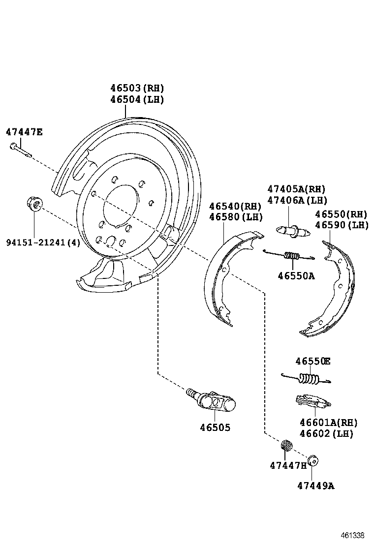  IS250 350 300H |  PARKING BRAKE CABLE