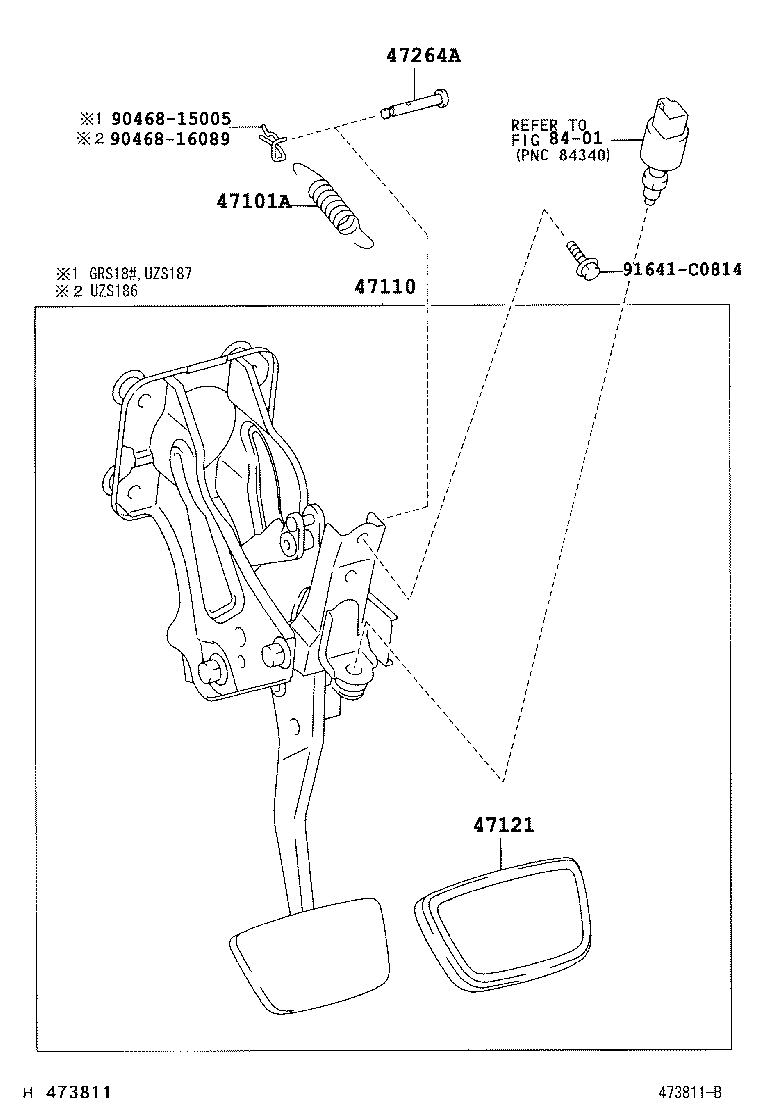  CROWN MAJESTA |  BRAKE PEDAL BRACKET