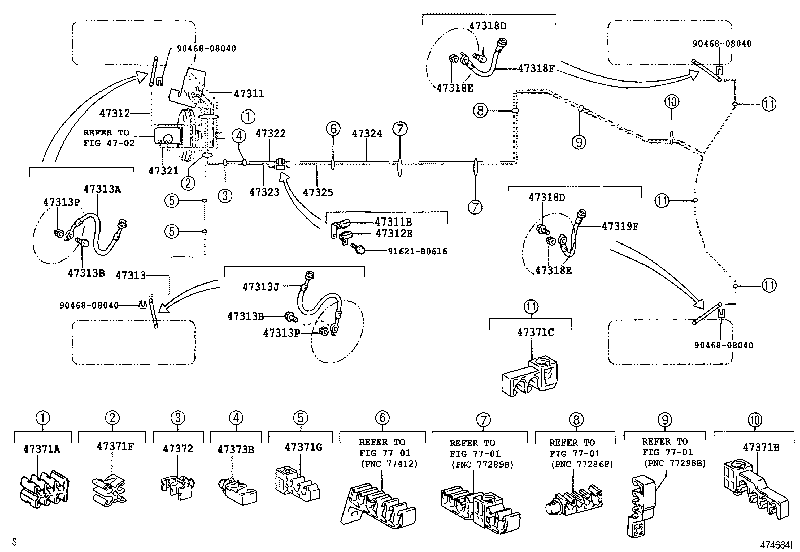  IS250 350 |  BRAKE TUBE CLAMP