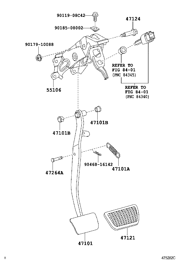  WISH |  BRAKE PEDAL BRACKET