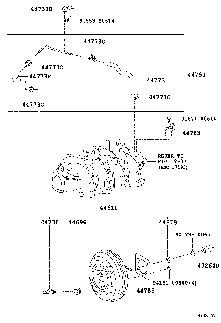  IS F |  BRAKE BOOSTER VACUUM TUBE