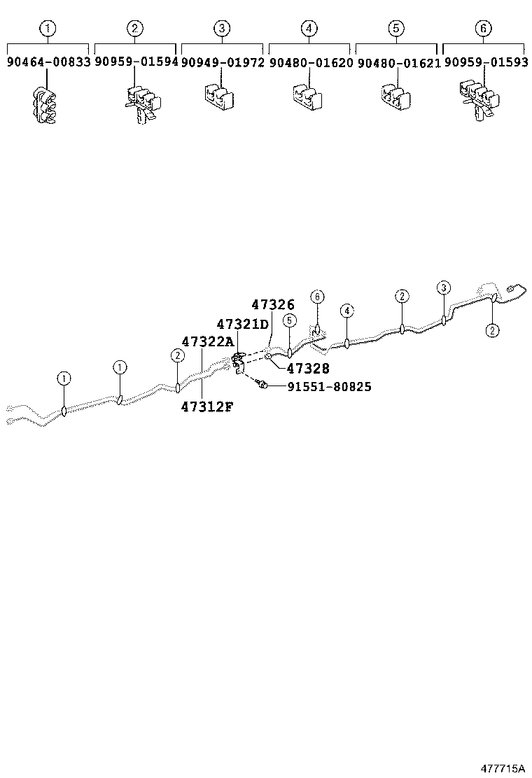  DYNA TOYOACE HV |  BRAKE TUBE CLAMP