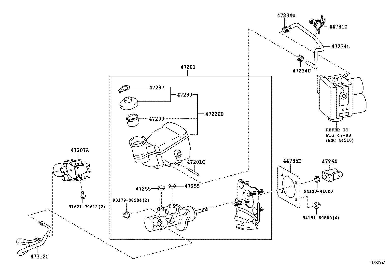  GS250 350 450H |  BRAKE MASTER CYLINDER