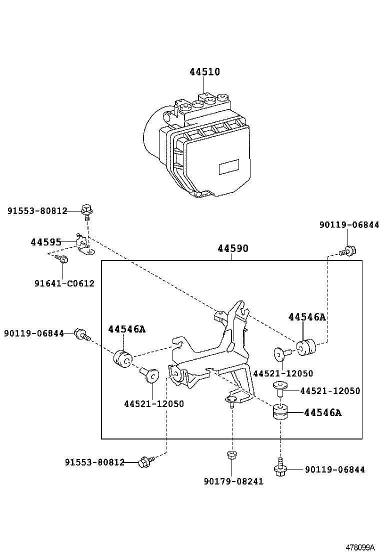  GS250 350 450H |  BRAKE TUBE CLAMP