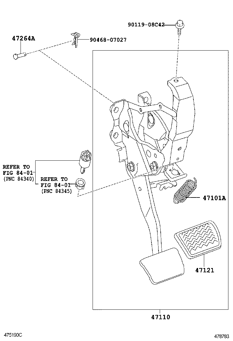  ESTIMA HYBRID |  BRAKE PEDAL BRACKET