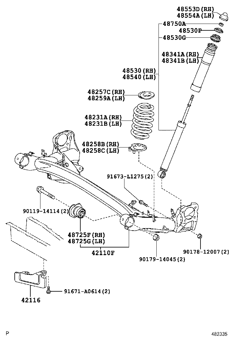  ESTIMA HYBRID |  REAR SPRING SHOCK ABSORBER