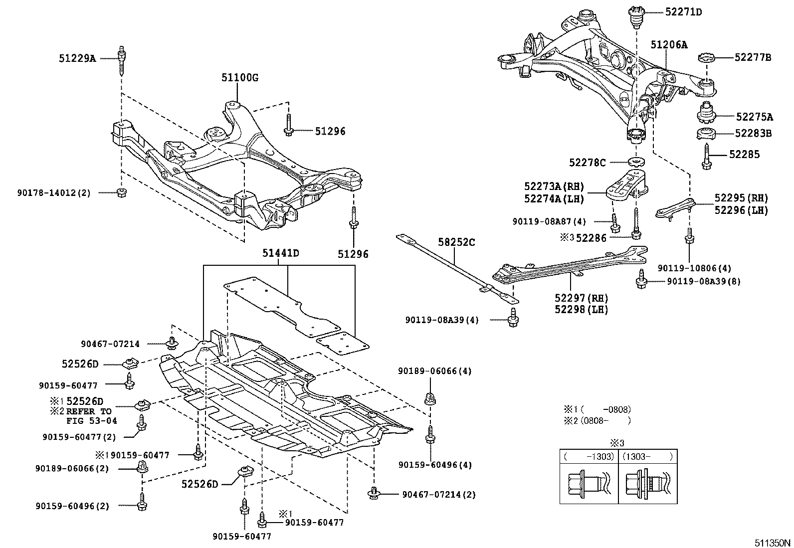  IS250 350 |  SUSPENSION CROSSMEMBER UNDER COVER