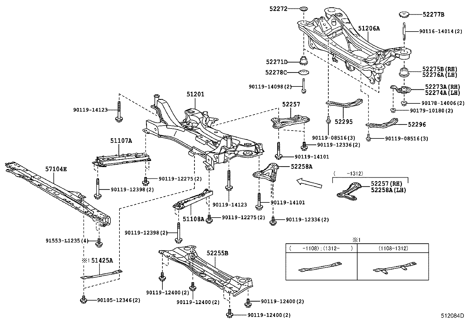  CT200H |  SUSPENSION CROSSMEMBER UNDER COVER