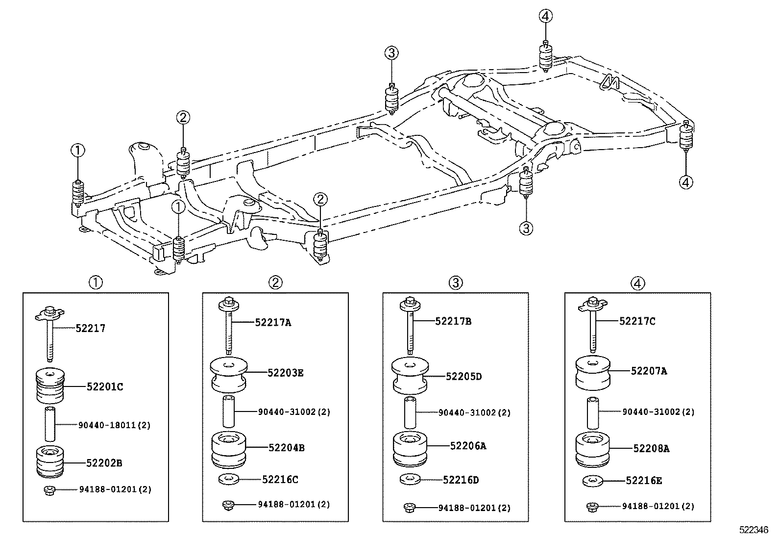  FJ CRUISER |  CAB MOUNTING BODY MOUNTING