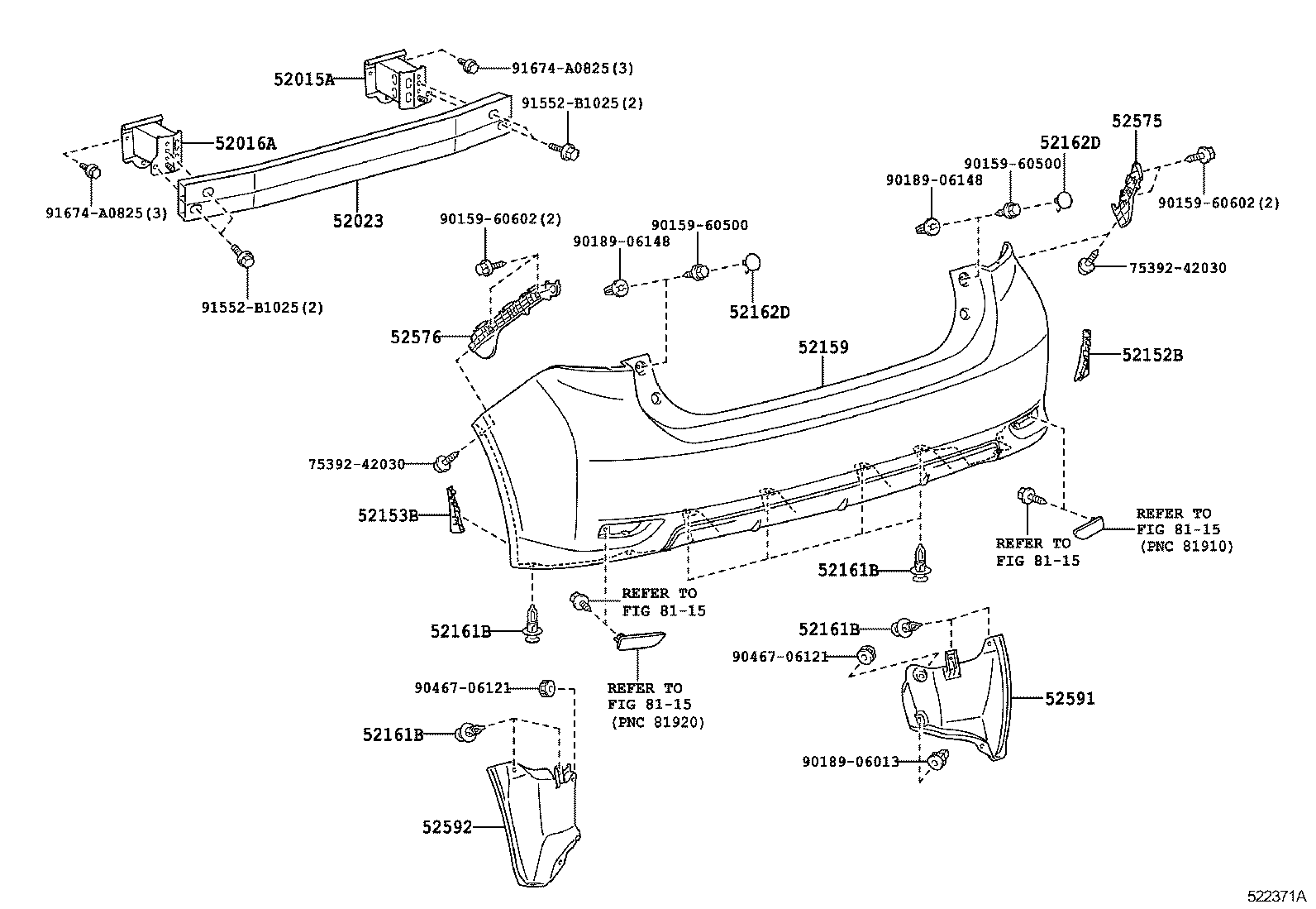  CT200H |  REAR BUMPER BUMPER STAY