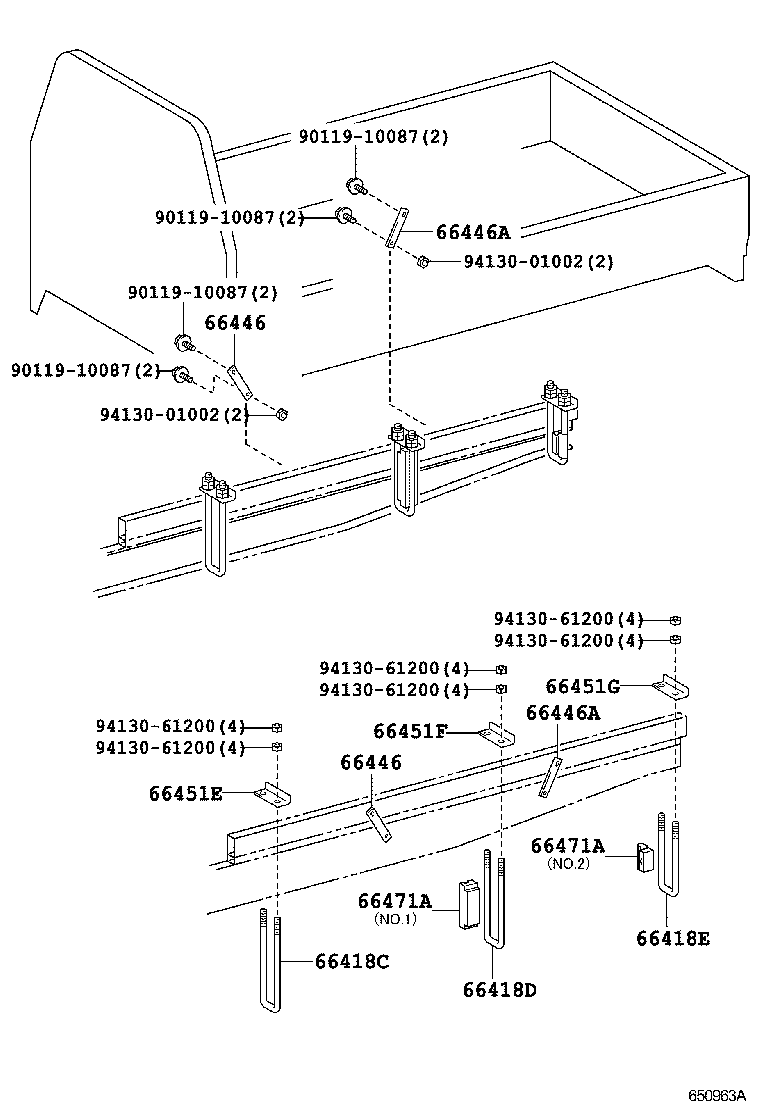  DYNA TOYOACE |  REAR BODY MOUNTING