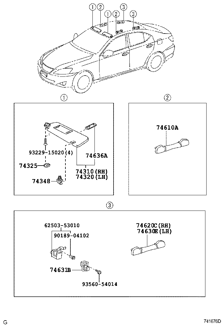  IS250 350 |  ARMREST VISOR