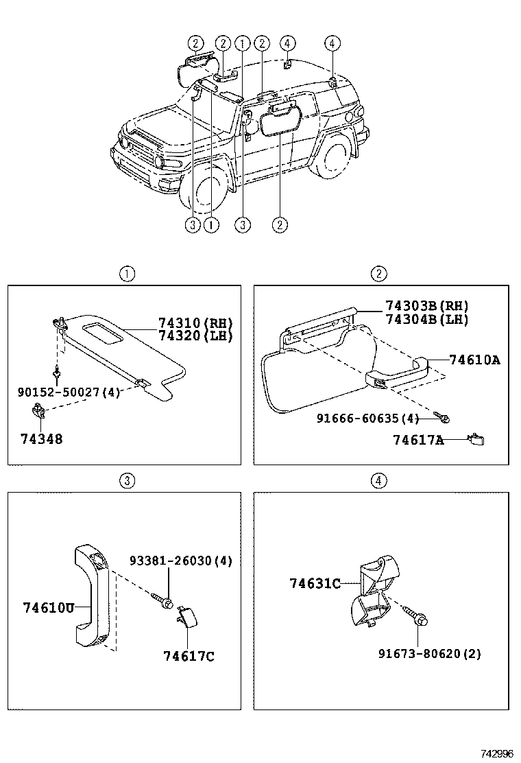  FJ CRUISER |  ARMREST VISOR