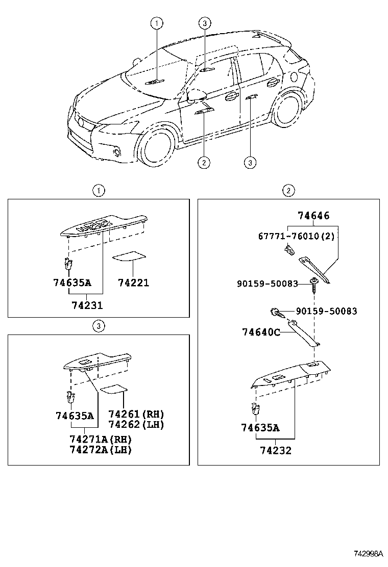  CT200H |  ARMREST VISOR