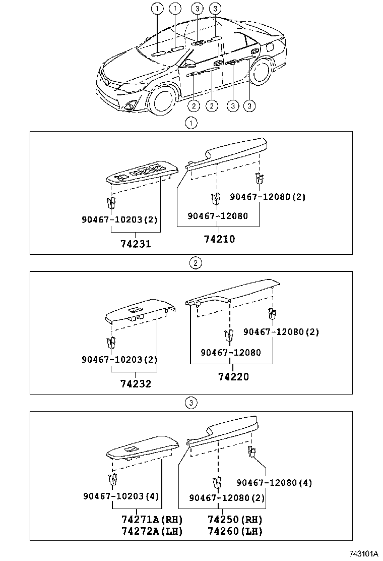  CAMRY HYBRID |  ARMREST VISOR