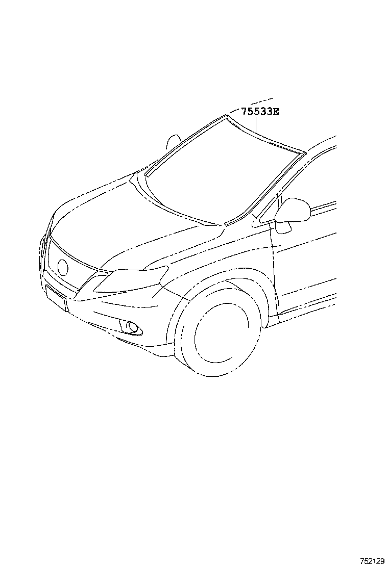  RX270 350 450H |  FRONT MOULDING