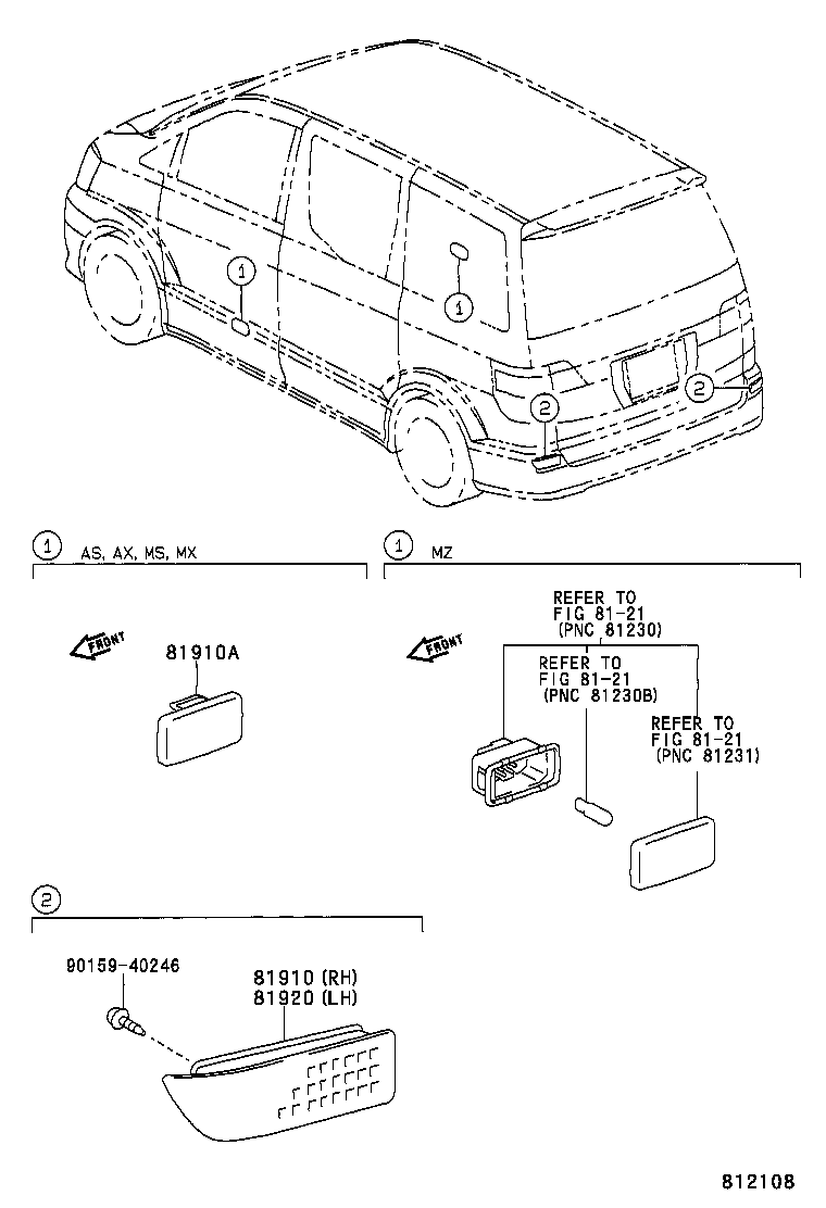  ALPHARD G V |  REFLEX REFLECTOR