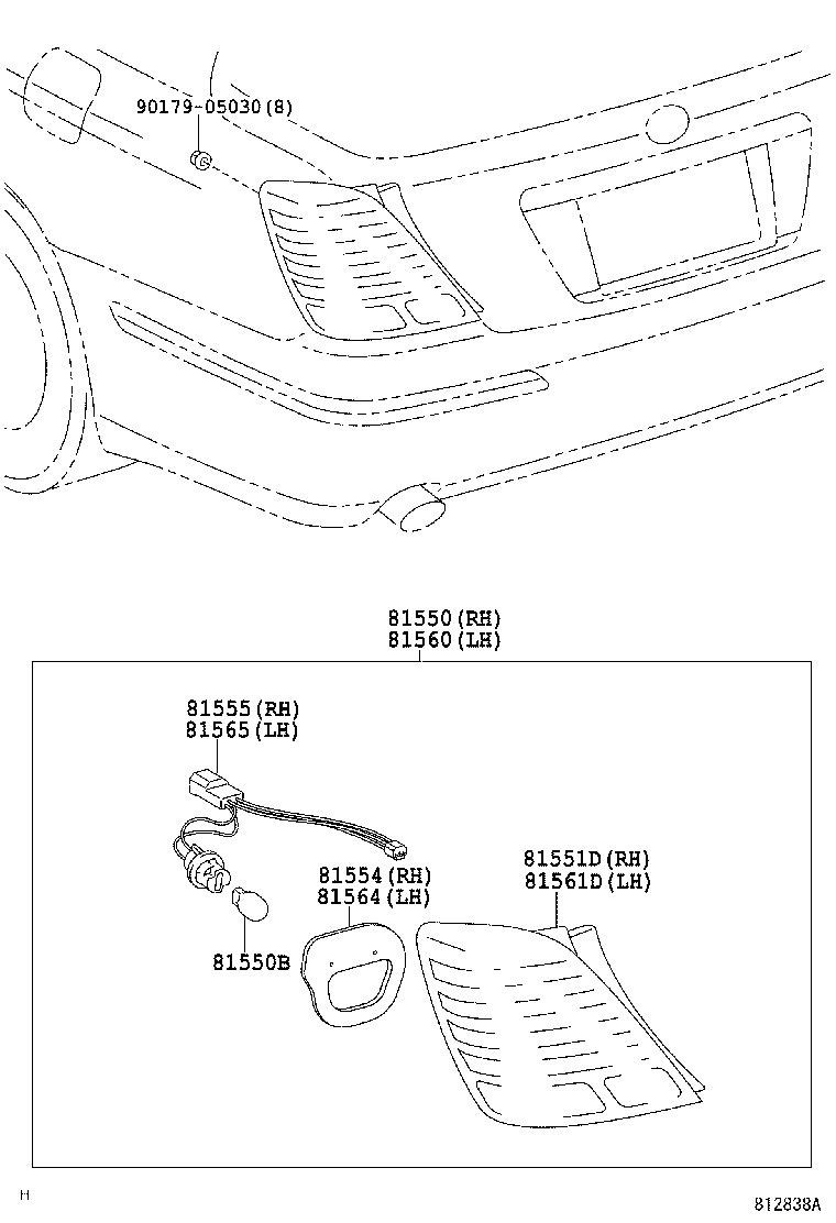  CROWN MAJESTA |  REAR COMBINATION LAMP