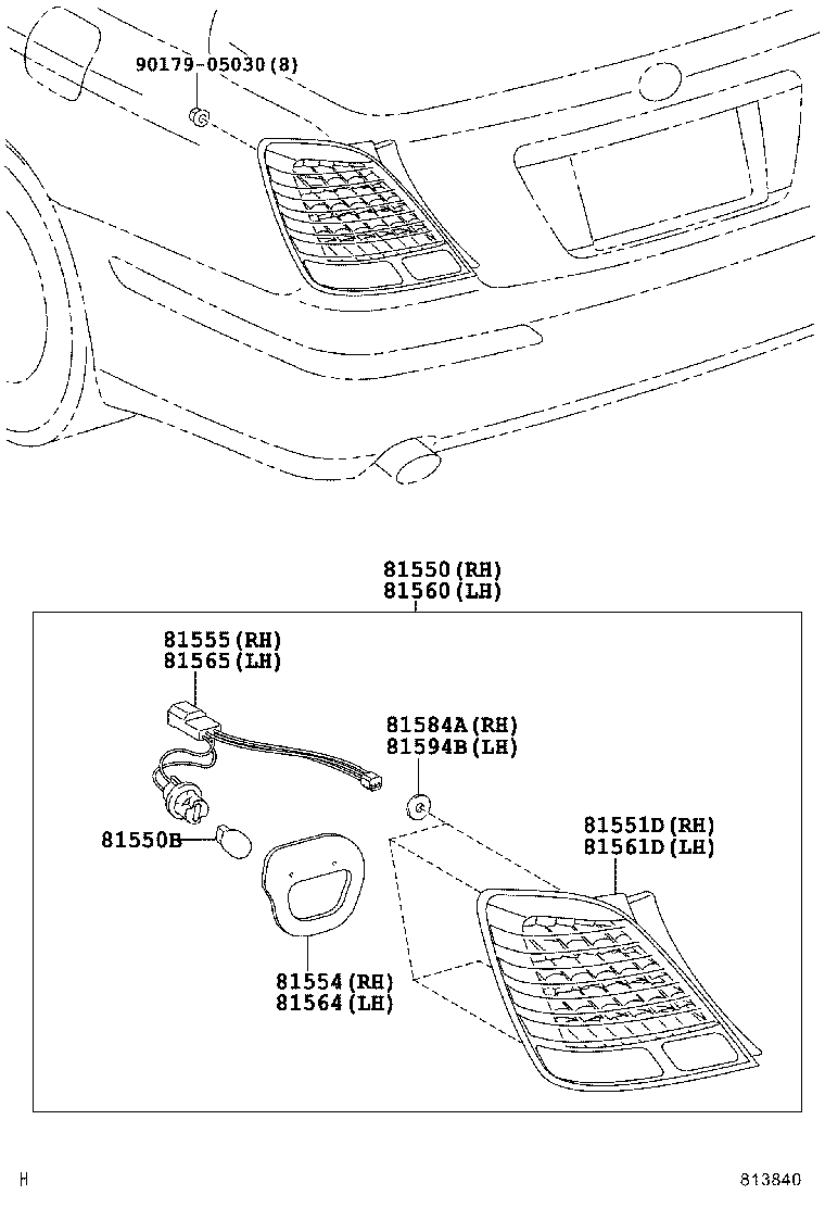  CROWN MAJESTA |  REAR COMBINATION LAMP