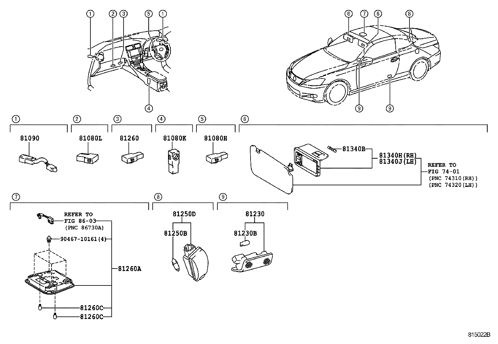  IS250C 350C |  INTERIOR LAMP