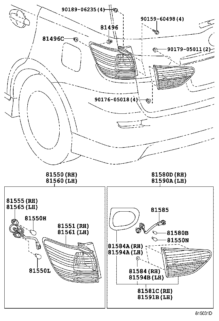  WISH |  REAR COMBINATION LAMP