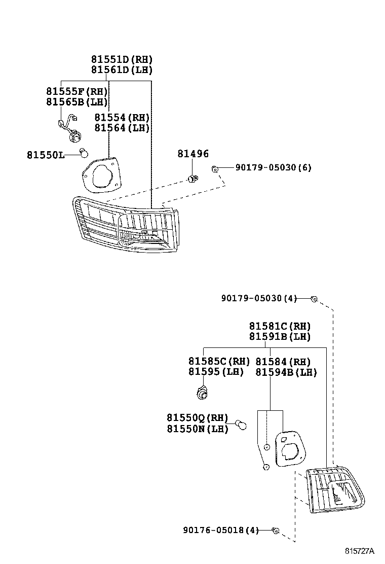  AVENSIS |  REAR COMBINATION LAMP