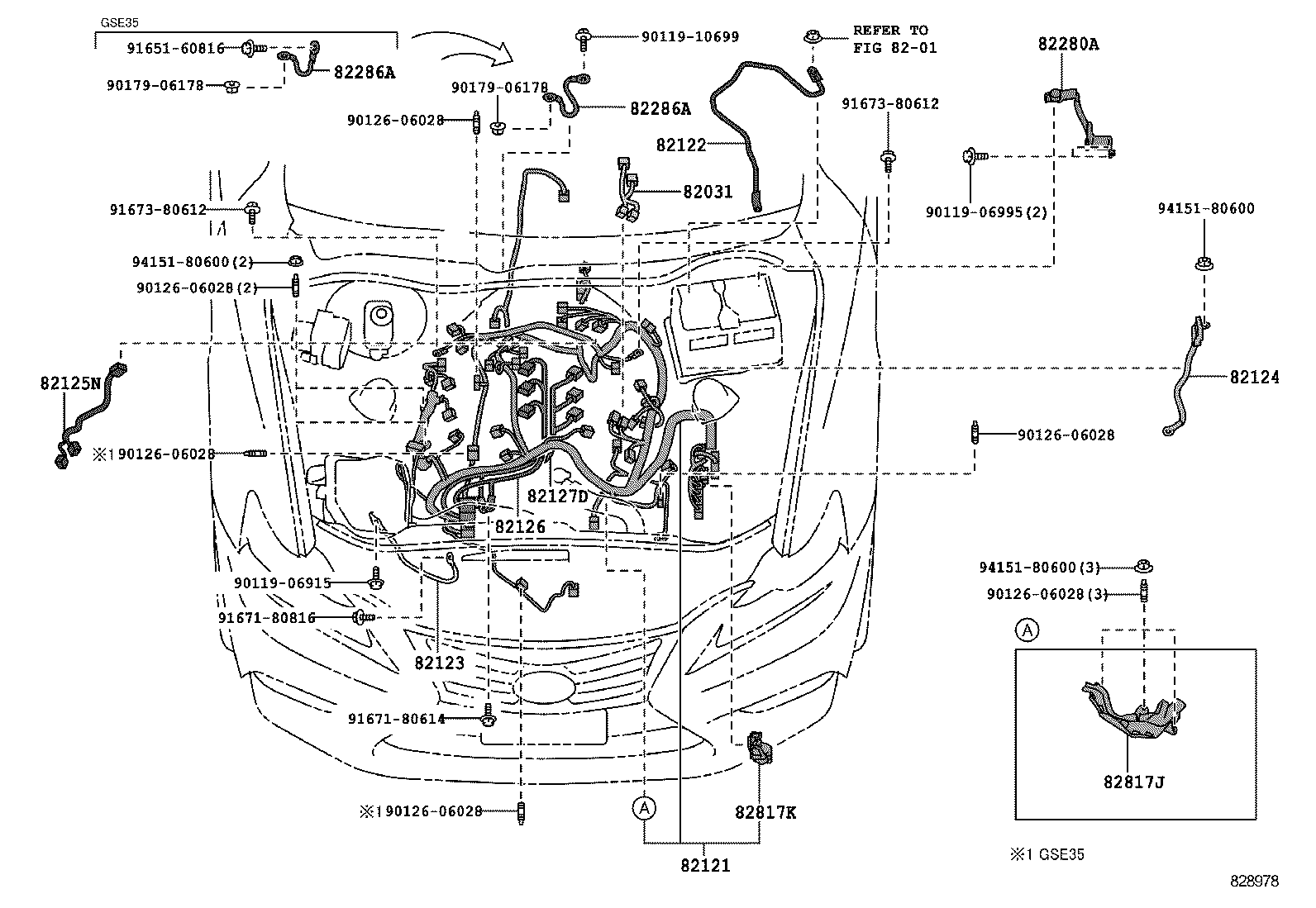  IS250 350 300H |  WIRING CLAMP