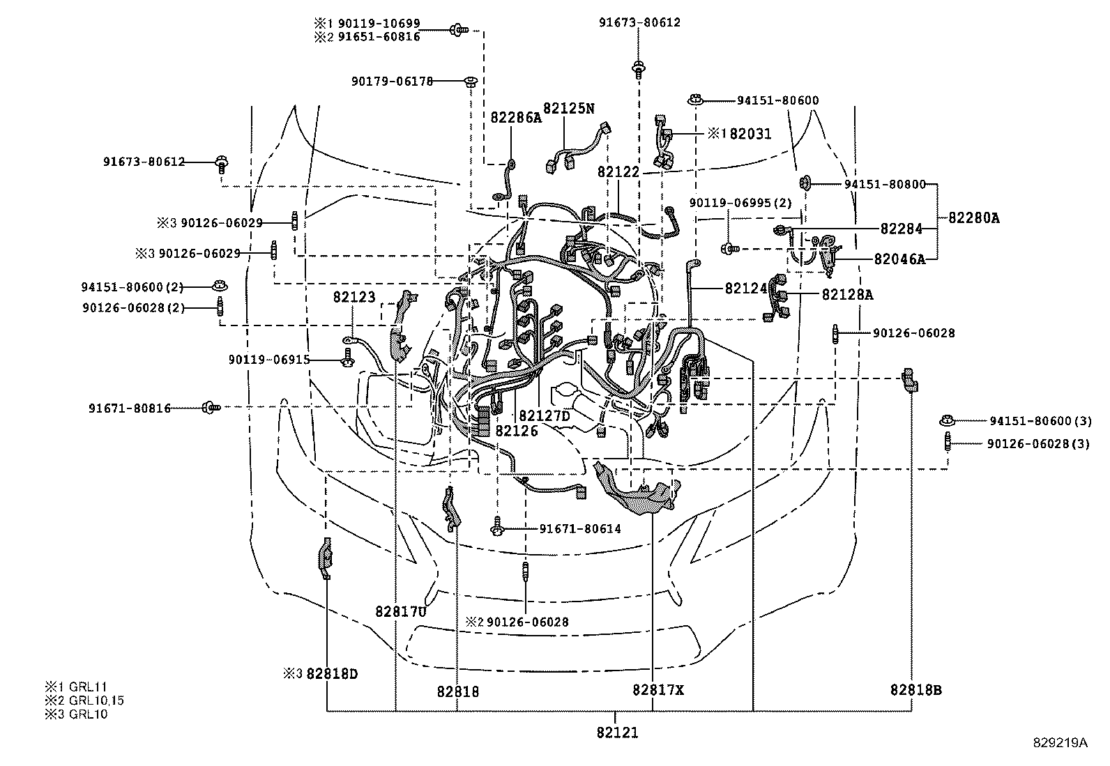  GS250 350 450H |  WIRING CLAMP