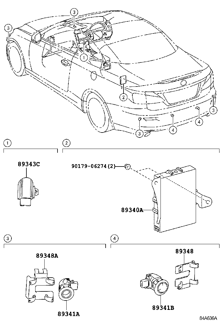  IS250C 350C |  CLEARANCE BACK SONAR