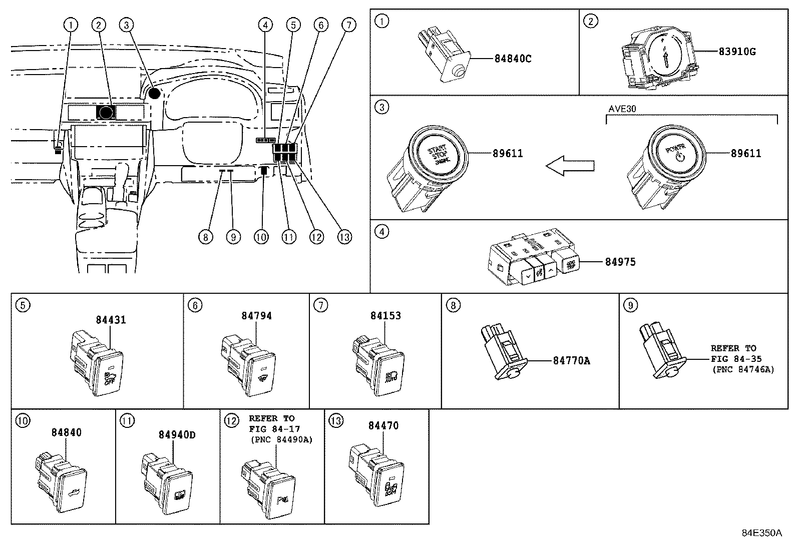  IS250 350 300H |  SWITCH RELAY COMPUTER