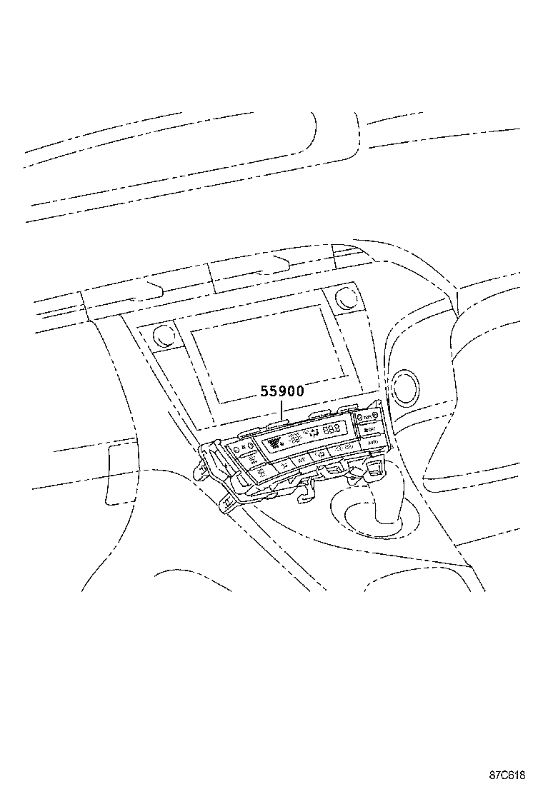  PRIUS PLUG IN HBD |  HEATING AIR CONDITIONING CONTROL AIR DUCT