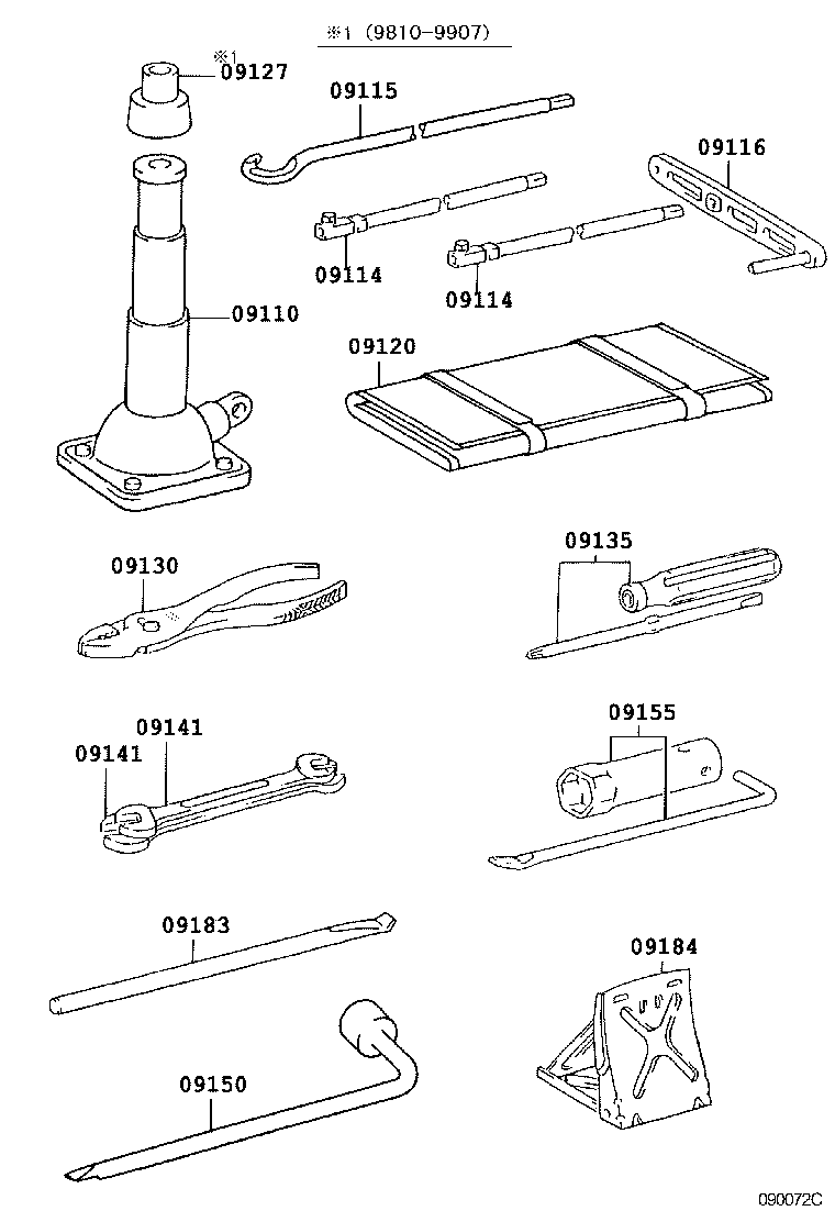  LAND CRUISER 100 |  STANDARD TOOL