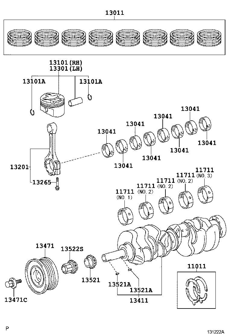  GS460 430 350 |  CRANKSHAFT PISTON