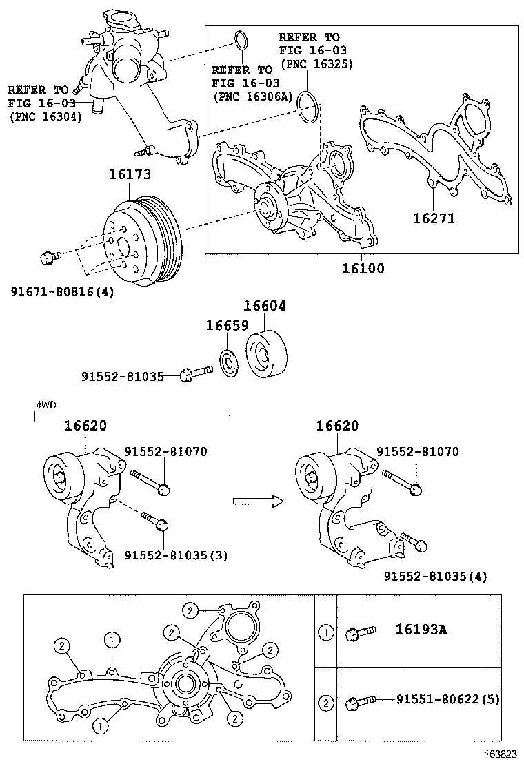  GS460 430 350 |  WATER PUMP