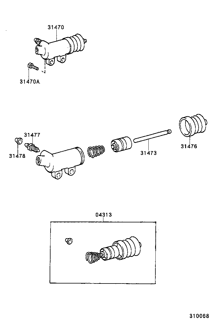  HIACE REGIUSACE |  CLUTCH RELEASE CYLINDER