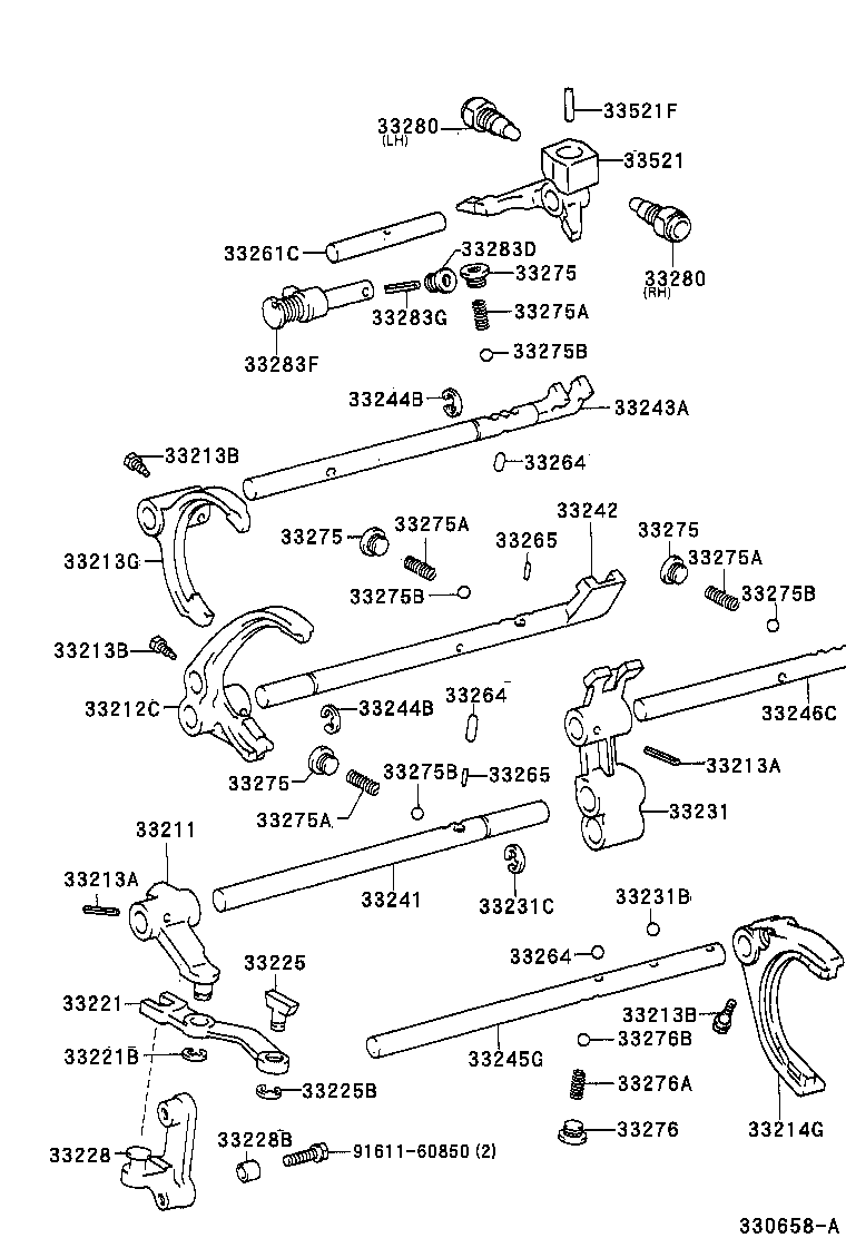  HILUX |  GEAR SHIFT FORK LEVER SHAFT MTM