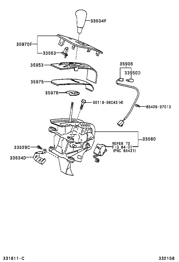  ALPHARD HV |  SHIFT LEVER RETAINER