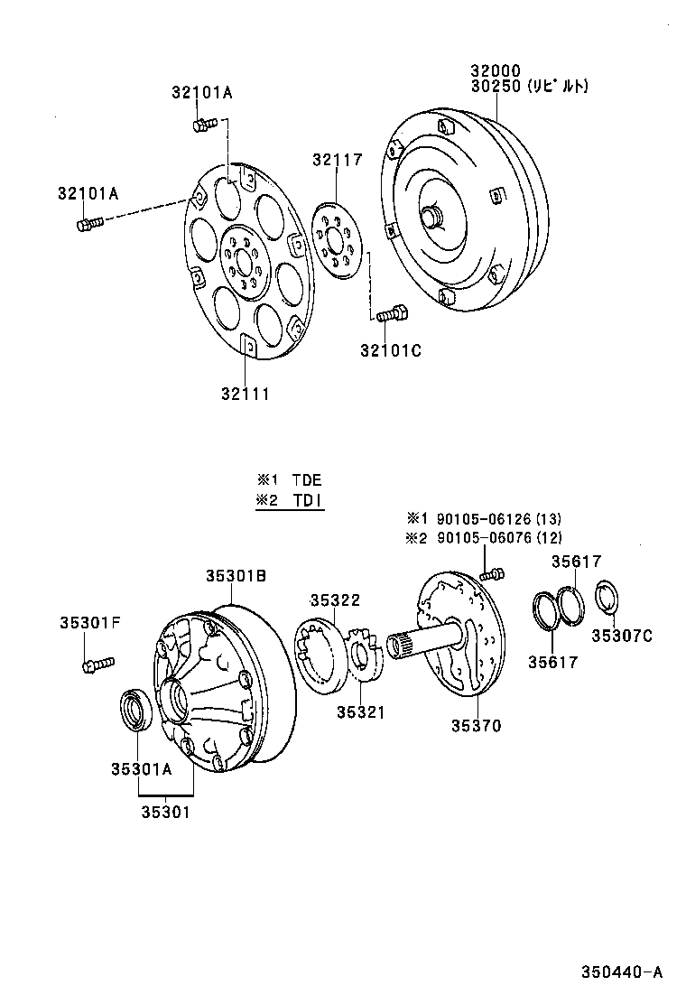  HILUX SURF |  TORQUE CONVERTER FRONT OIL PUMP CHAIN ATM