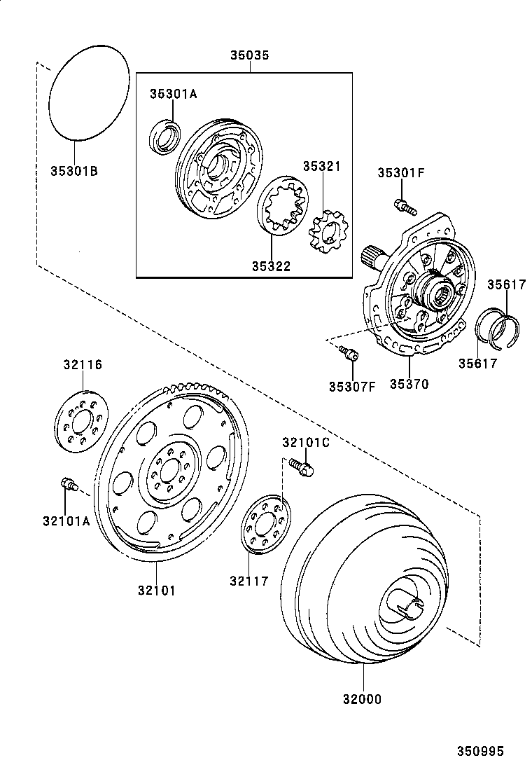  HARRIER |  TORQUE CONVERTER FRONT OIL PUMP CHAIN ATM