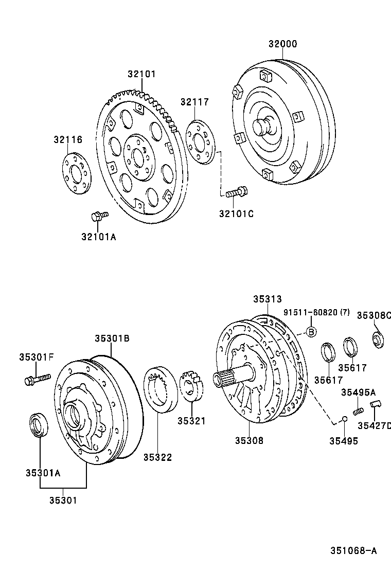  LAND CRUISER 100 |  TORQUE CONVERTER FRONT OIL PUMP CHAIN ATM