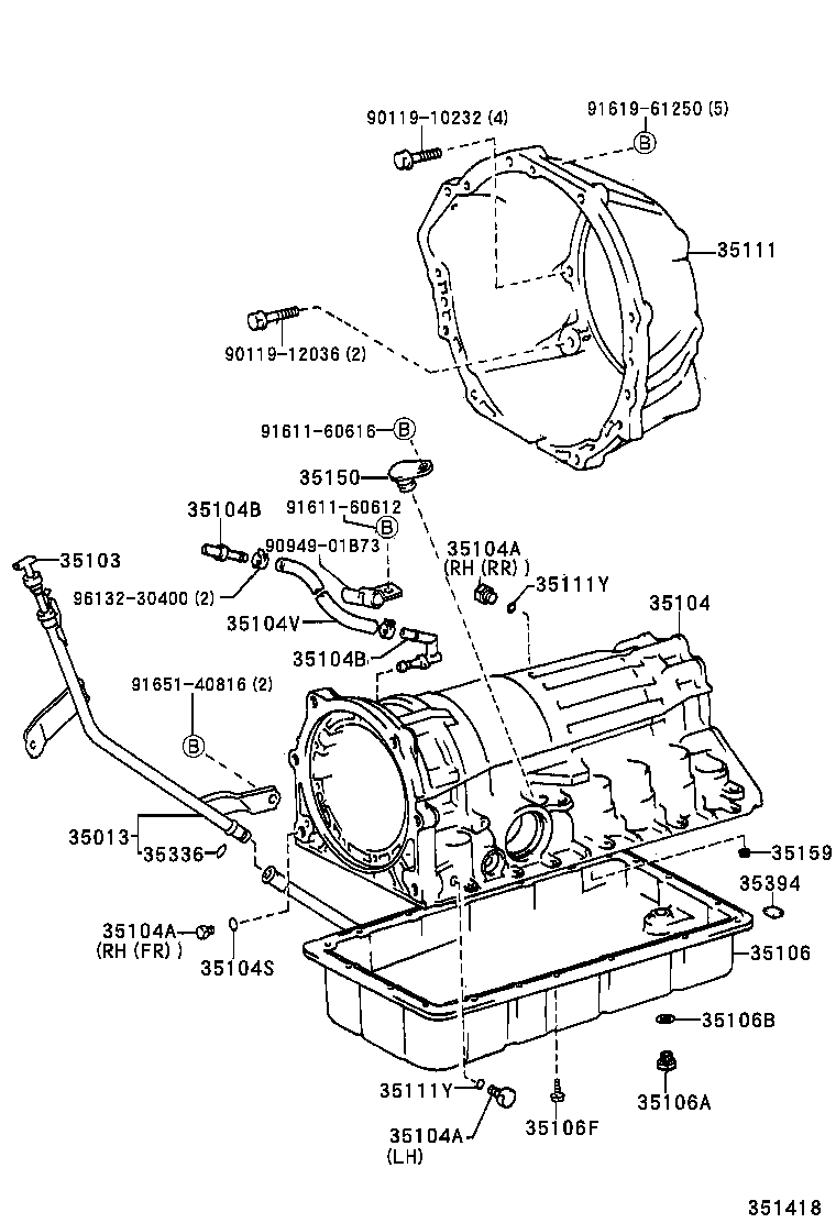  HILUX SURF |  TRANSMISSION CASE OIL PAN ATM