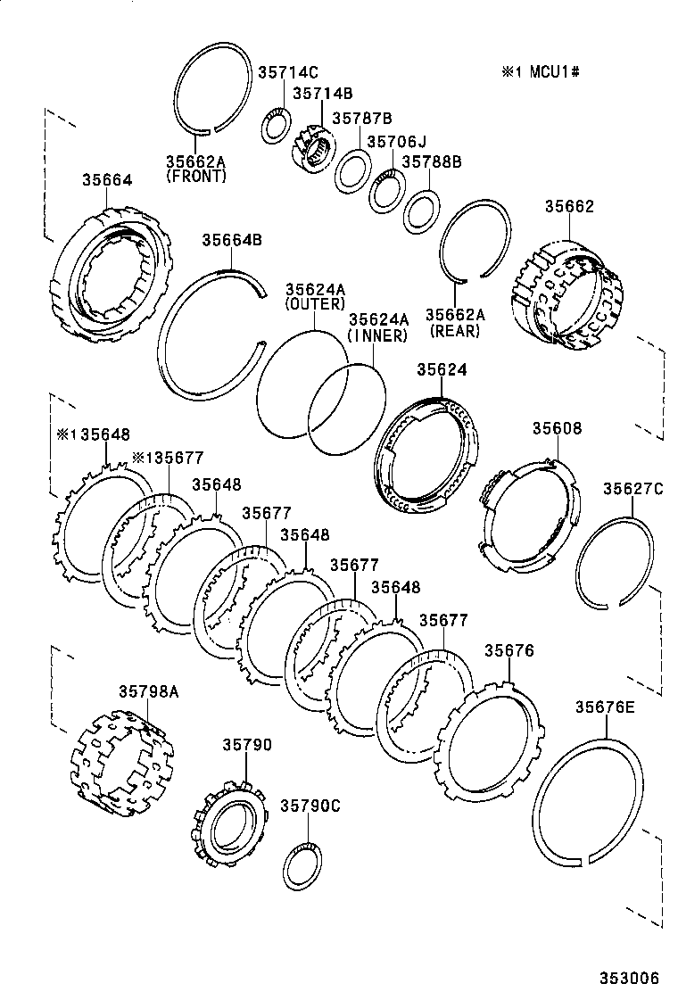  HARRIER |  CENTER SUPPORT PLANETARY SUN GEAR ATM