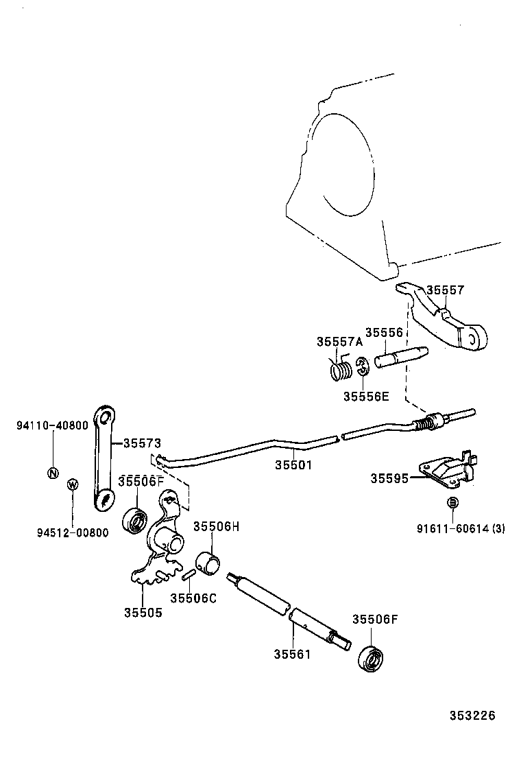  HILUX SURF |  THROTTLE LINK VALVE LEVER ATM