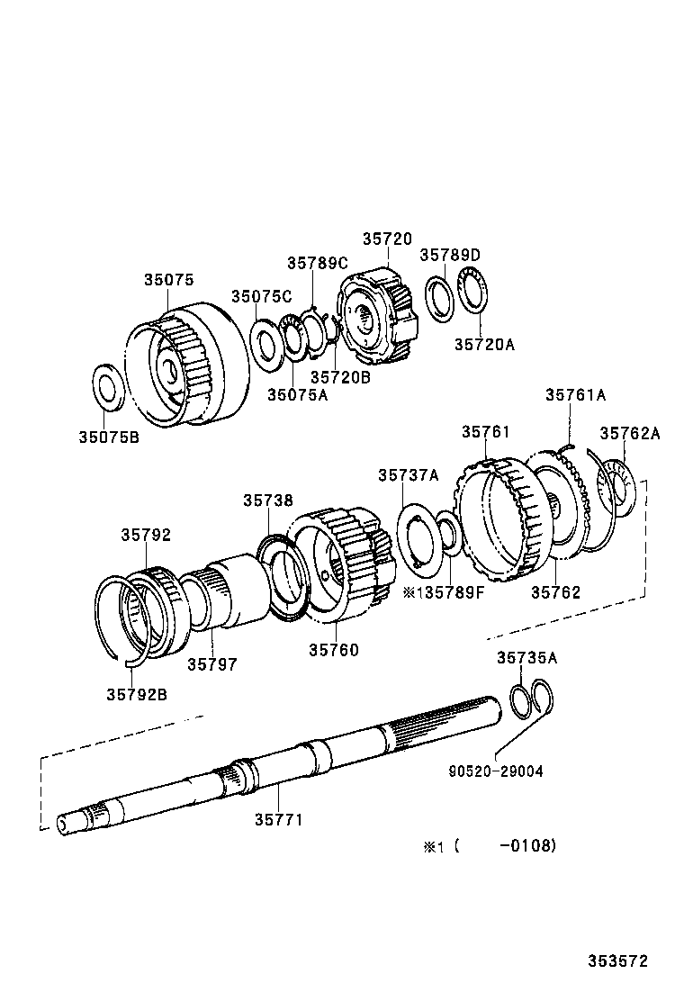  HILUX SURF |  PLANETARY GEAR REVERSE PISTON COUNTER GEAR ATM