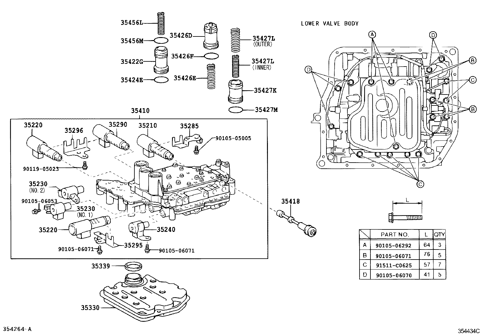  KLUGER L V |  VALVE BODY OIL STRAINER ATM