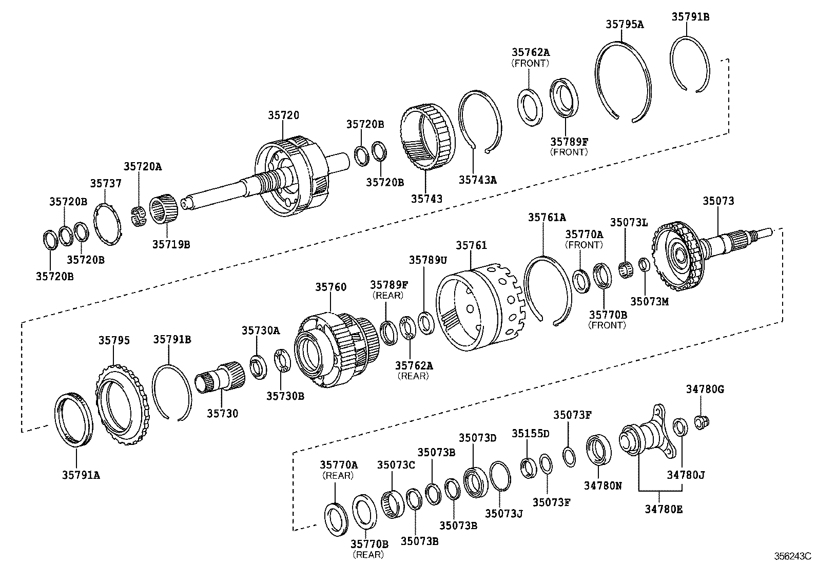  GS460 430 350 |  PLANETARY GEAR REVERSE PISTON COUNTER GEAR ATM