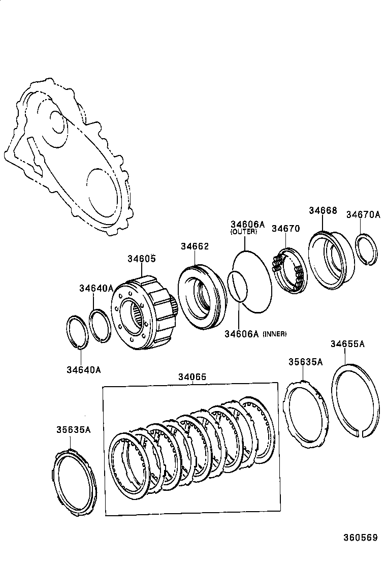  GS460 430 350 |  TRANSFER DIRECT CLUTCH LOW BRAKE SUPPORT