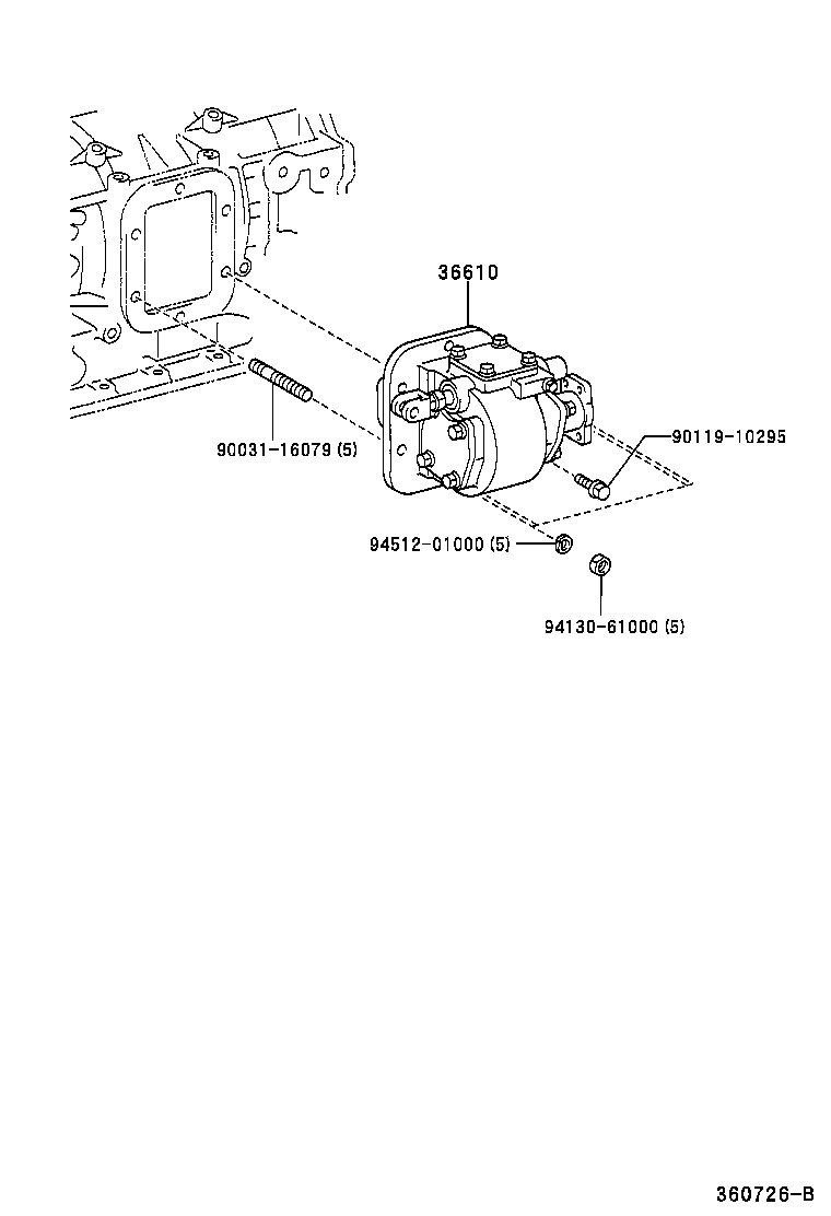  DYNA TOYOACE |  POWER TAKE OFF CASE GEAR