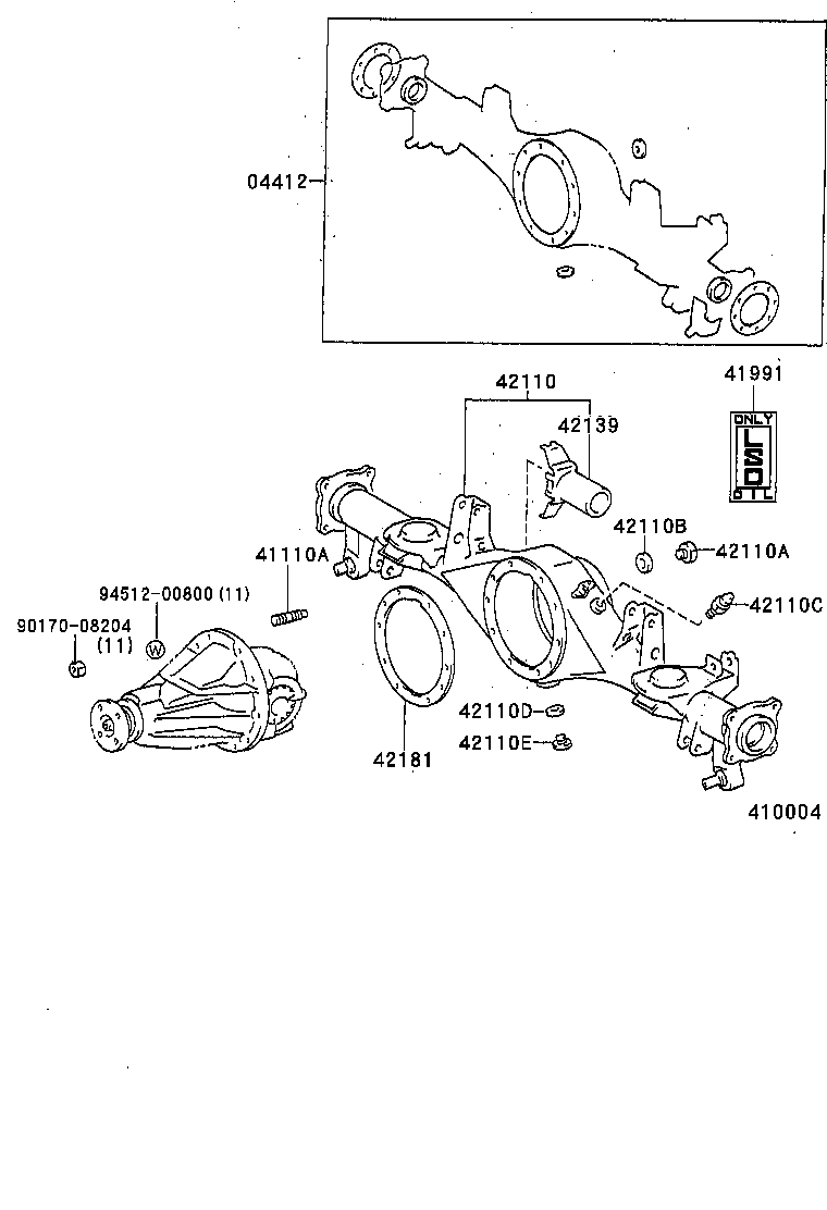  HILUX |  REAR AXLE HOUSING DIFFERENTIAL